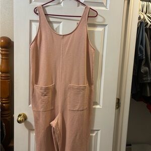 Old Navy rose/ pink  Sleeveless Jumpsuit with Front Pockets